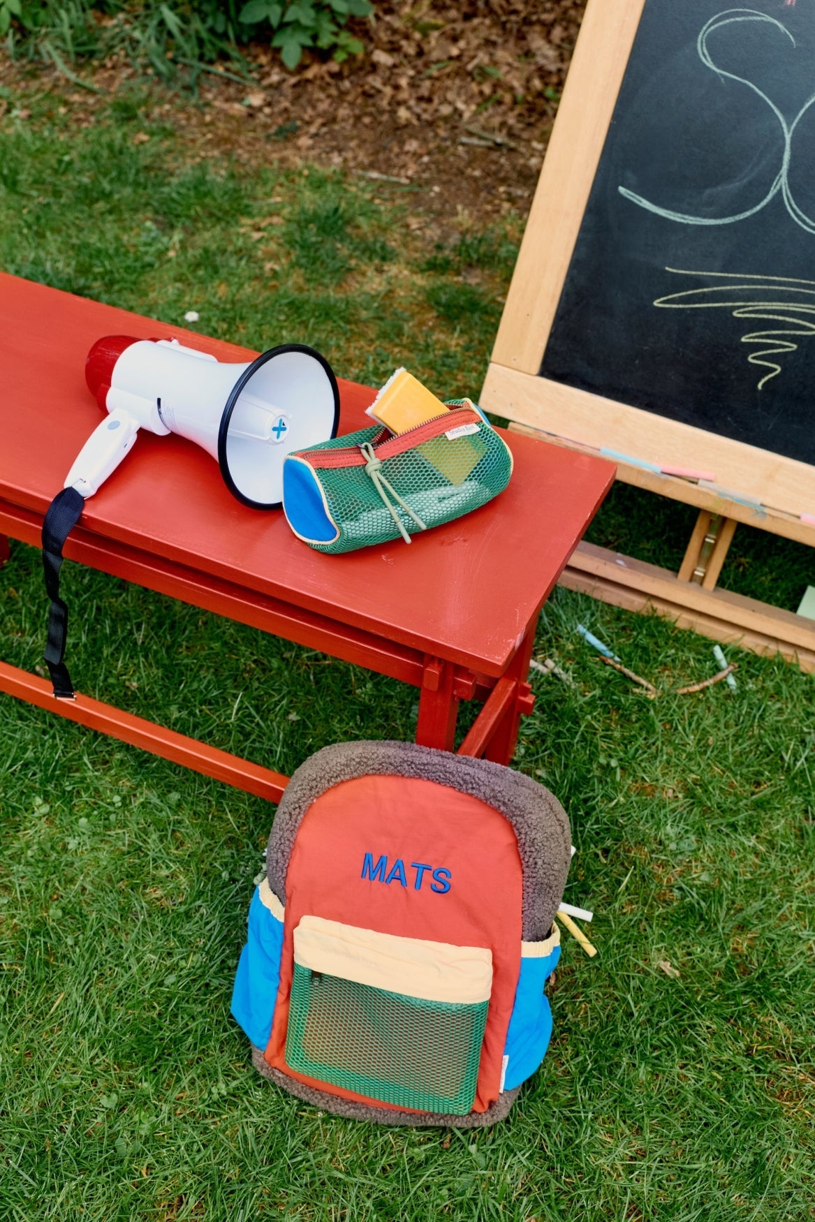 Patchwork Pencil Case | Fiery Red