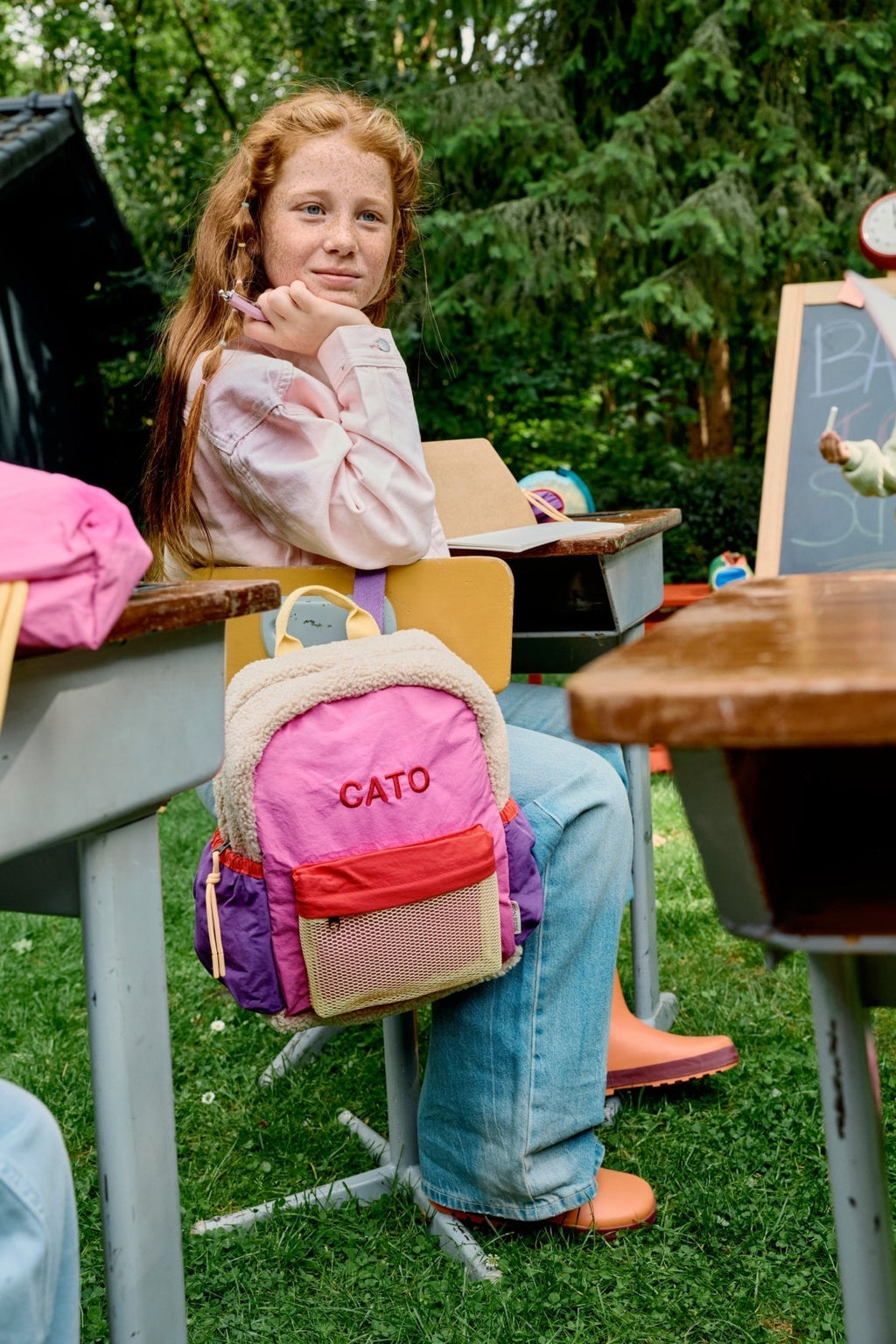 Patchwork Midi-Rucksack | Hellrosa