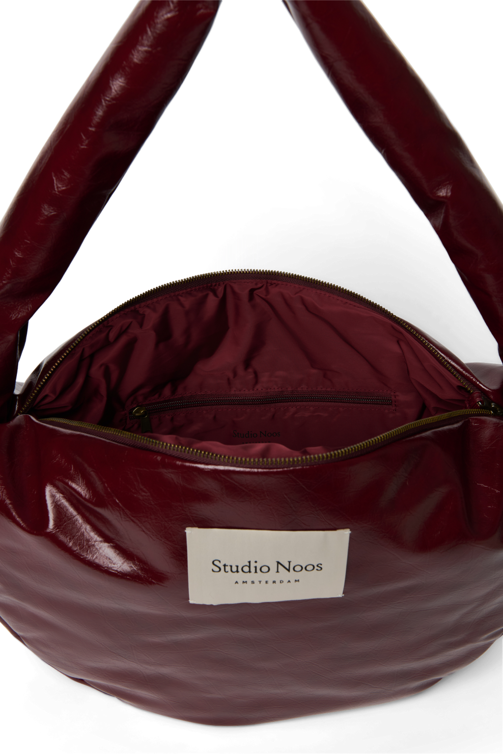 Vegan leren crossbodytas | Bordeauxrood