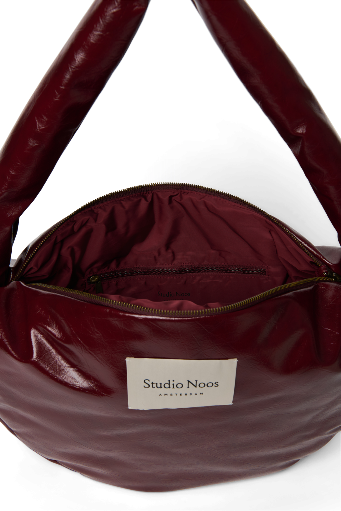 Vegan leren crossbodytas | Bordeauxrood