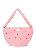 Teddy Crossbody-Tasche | Hellrosa Herzen