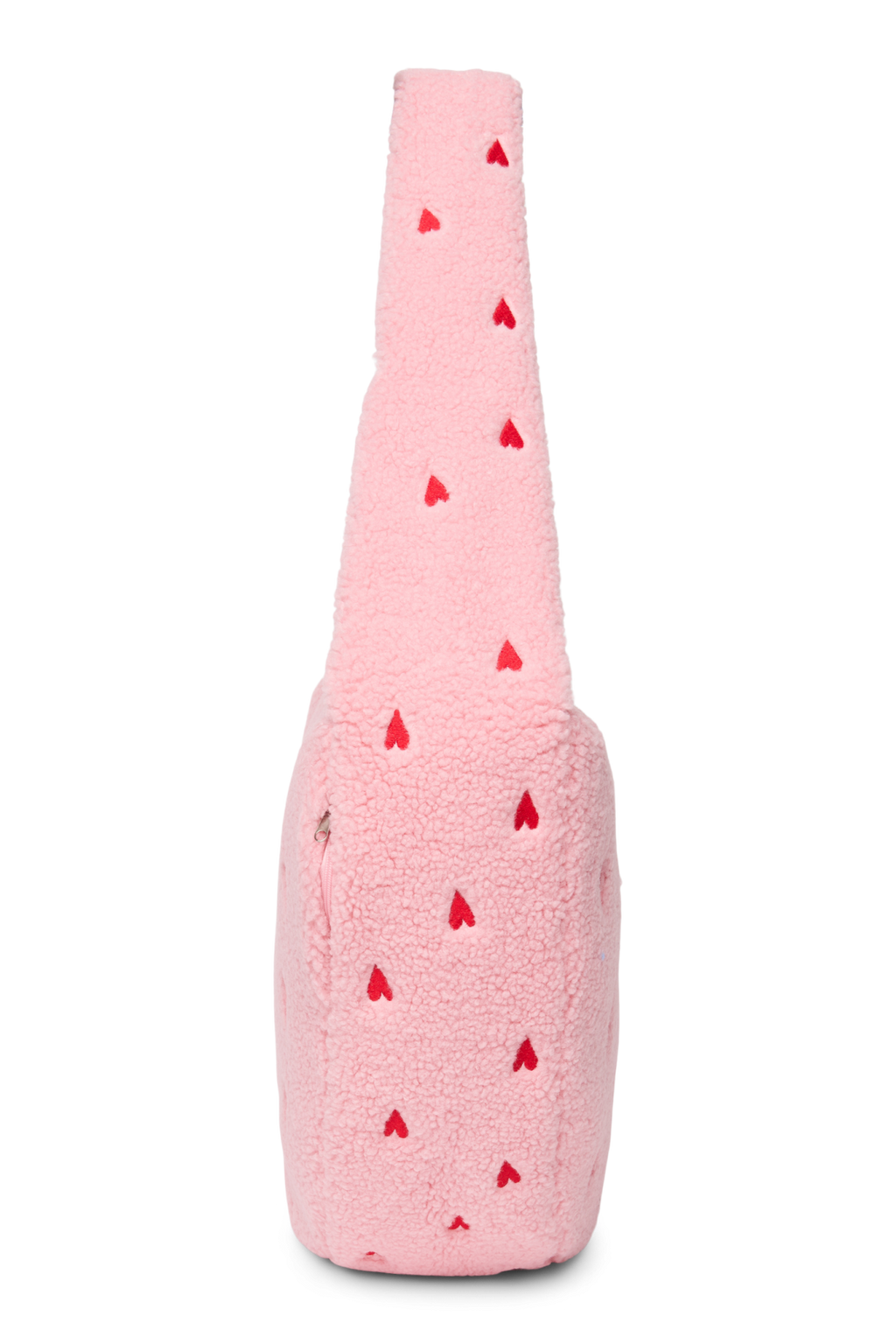 Teddy Crossbody-Tasche | Hellrosa Herzen