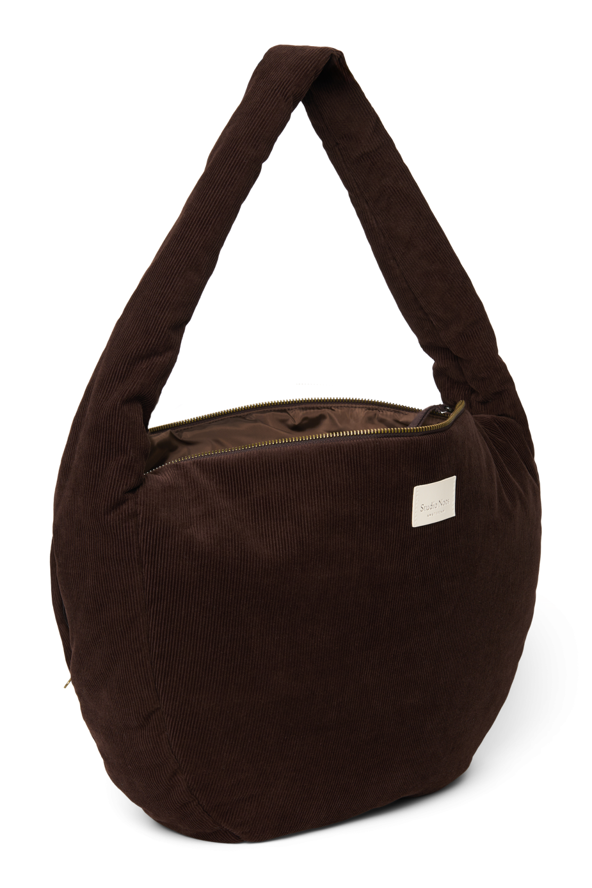 Rib Puffy Crossbodytas | Donkerbruin