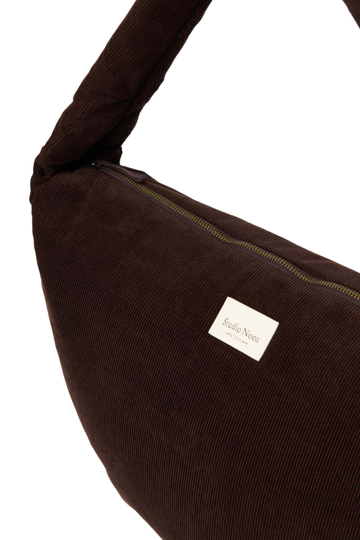 Rib Puffy Crossbodytas | Donkerbruin