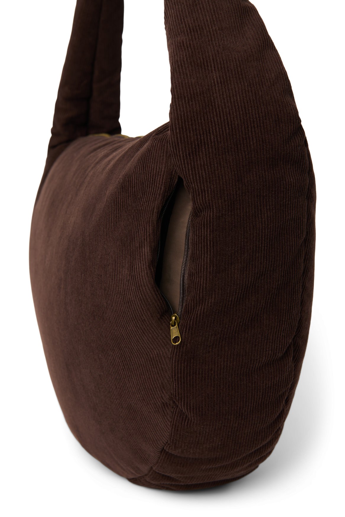 Rib Puffy Crossbodytas | Donkerbruin