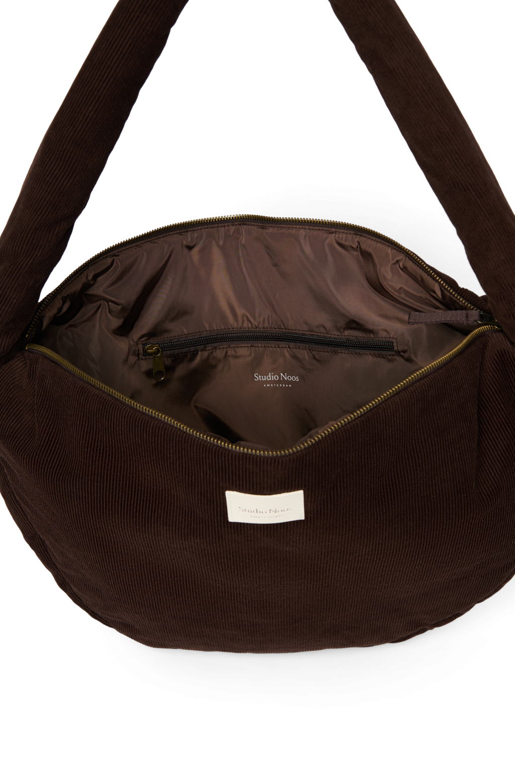 Rib Puffy Crossbodytas | Donkerbruin