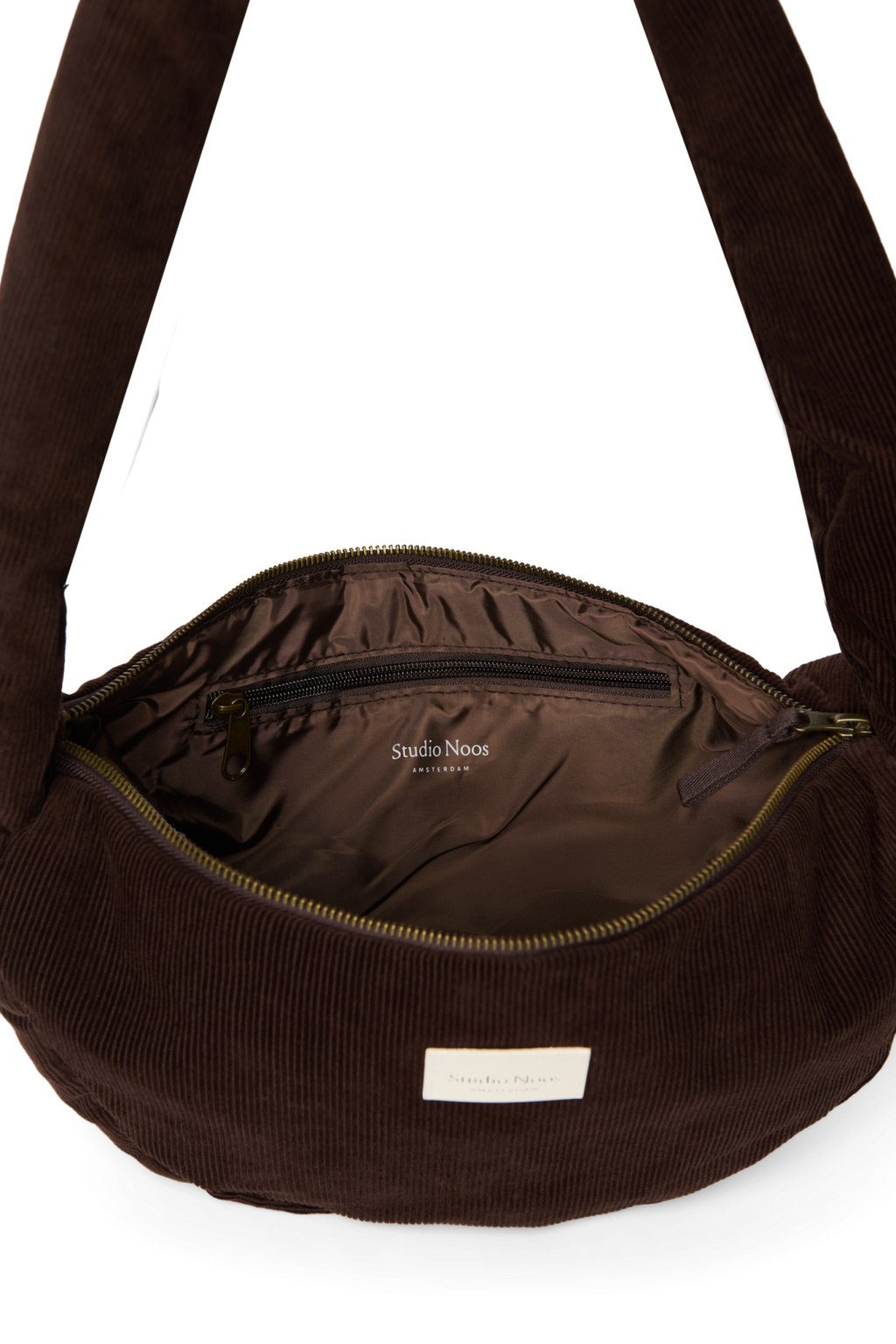 Rib Puffy Mini Schoudertas | Donkerbruin