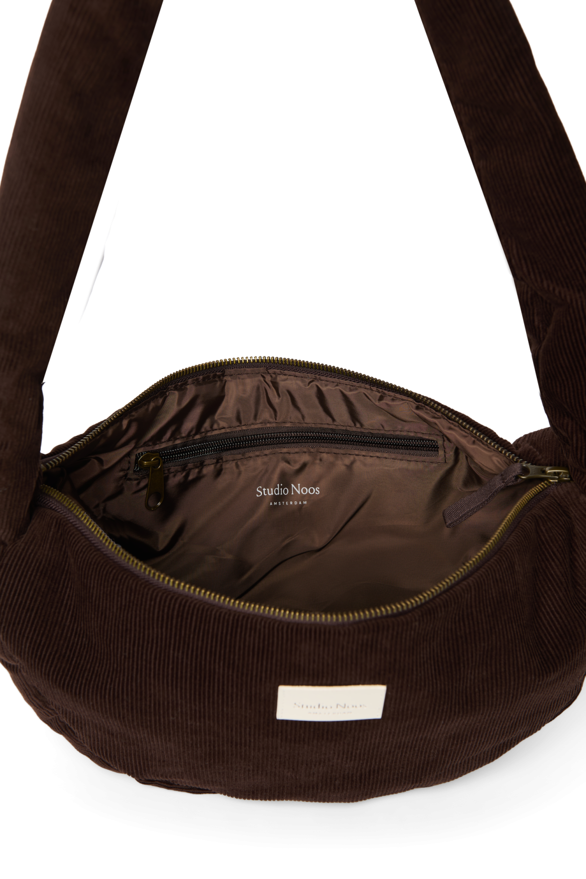 Rib Puffy Mini Schoudertas | Donkerbruin