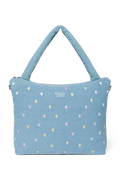Denim-Wickeltasche | Hellblaue Herzen