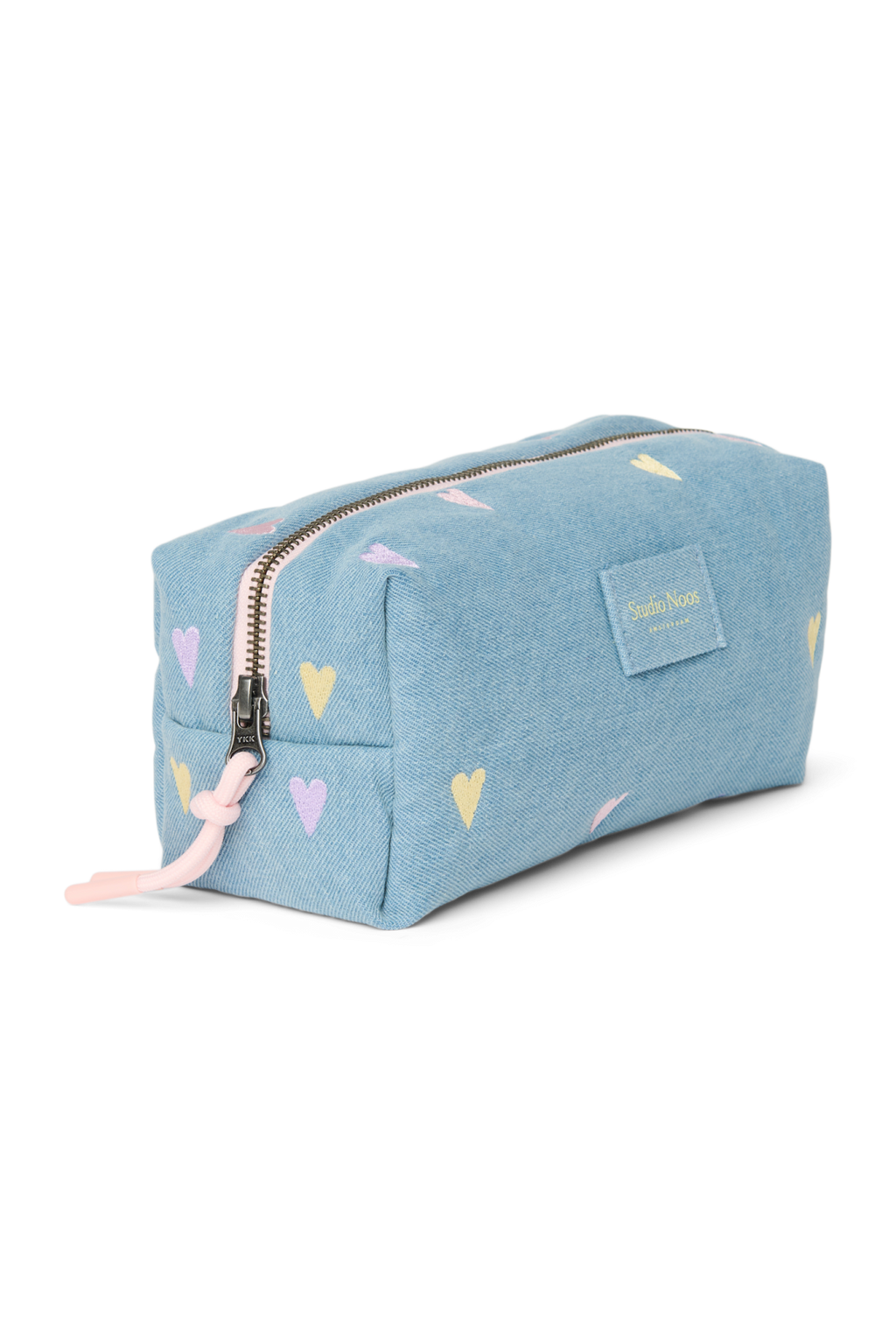 Denim-Beutel | Hellblaue Herzen