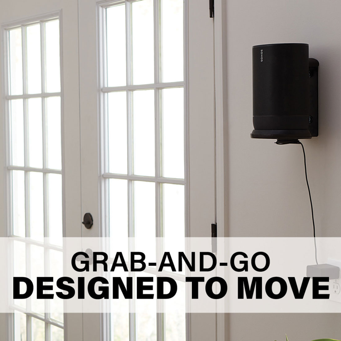 Sanus Black Indoor & Outdoor Mount For Sonos Move Speaker - WSSMM1-B2 - image 9