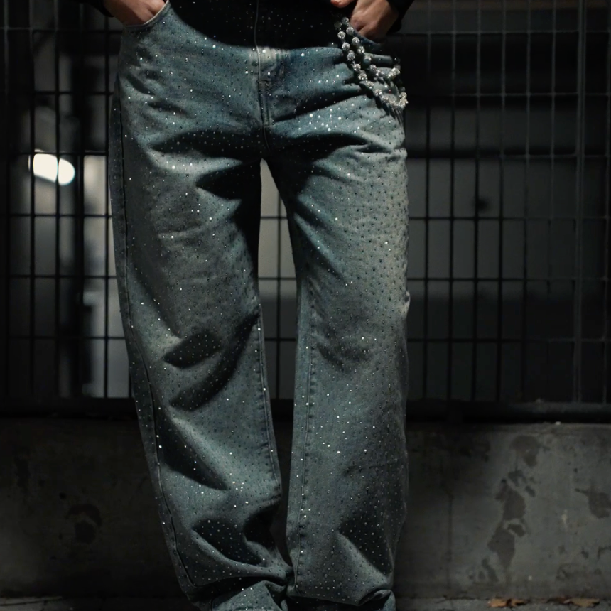 VYBES Rhinestone Jeans
