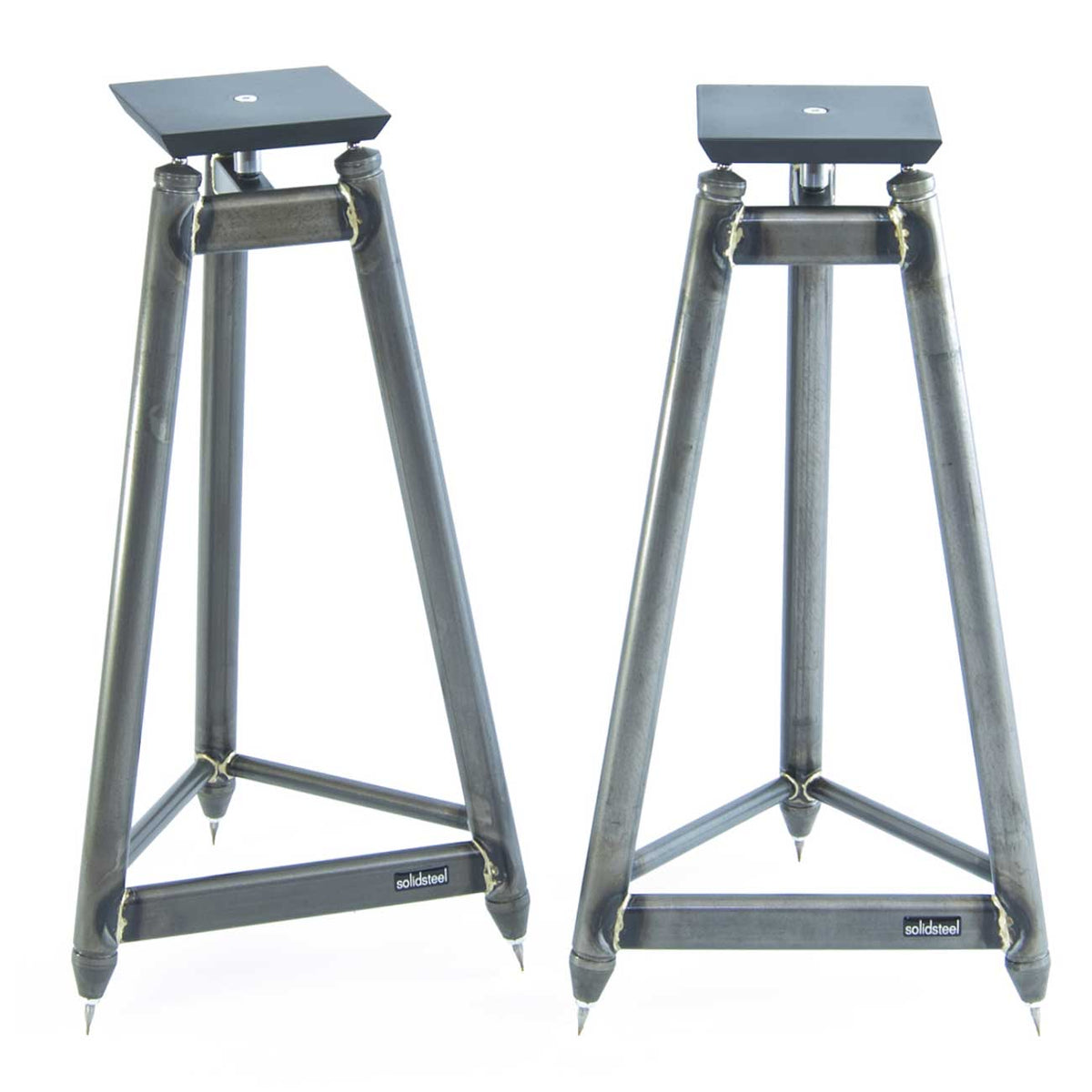 Solidsteel SS-6 Vintage Hi-Fi Raw Steel Speaker Stands (Pair) - SS-6RAW - image 1