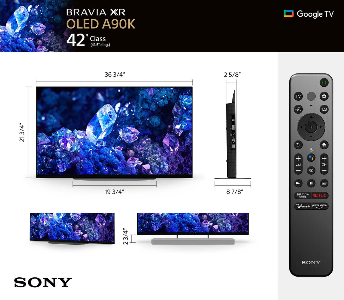 Sony 42" BRAVIA XR A90K 4K HDR OLED TV With Smart Google TV - XR42A90K - image 15