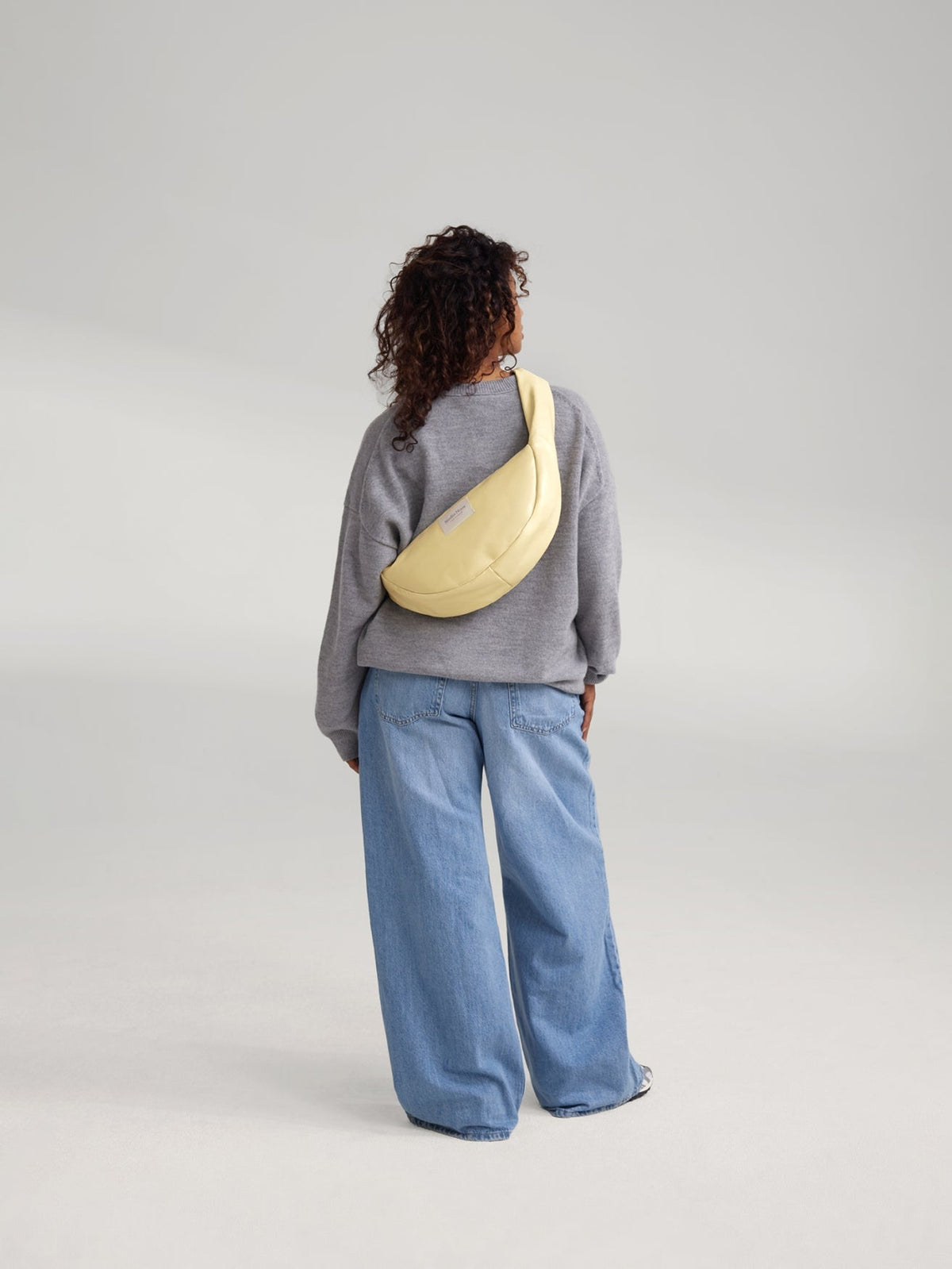 Vegan Leren Mini Crossbody Tas | Botergeel