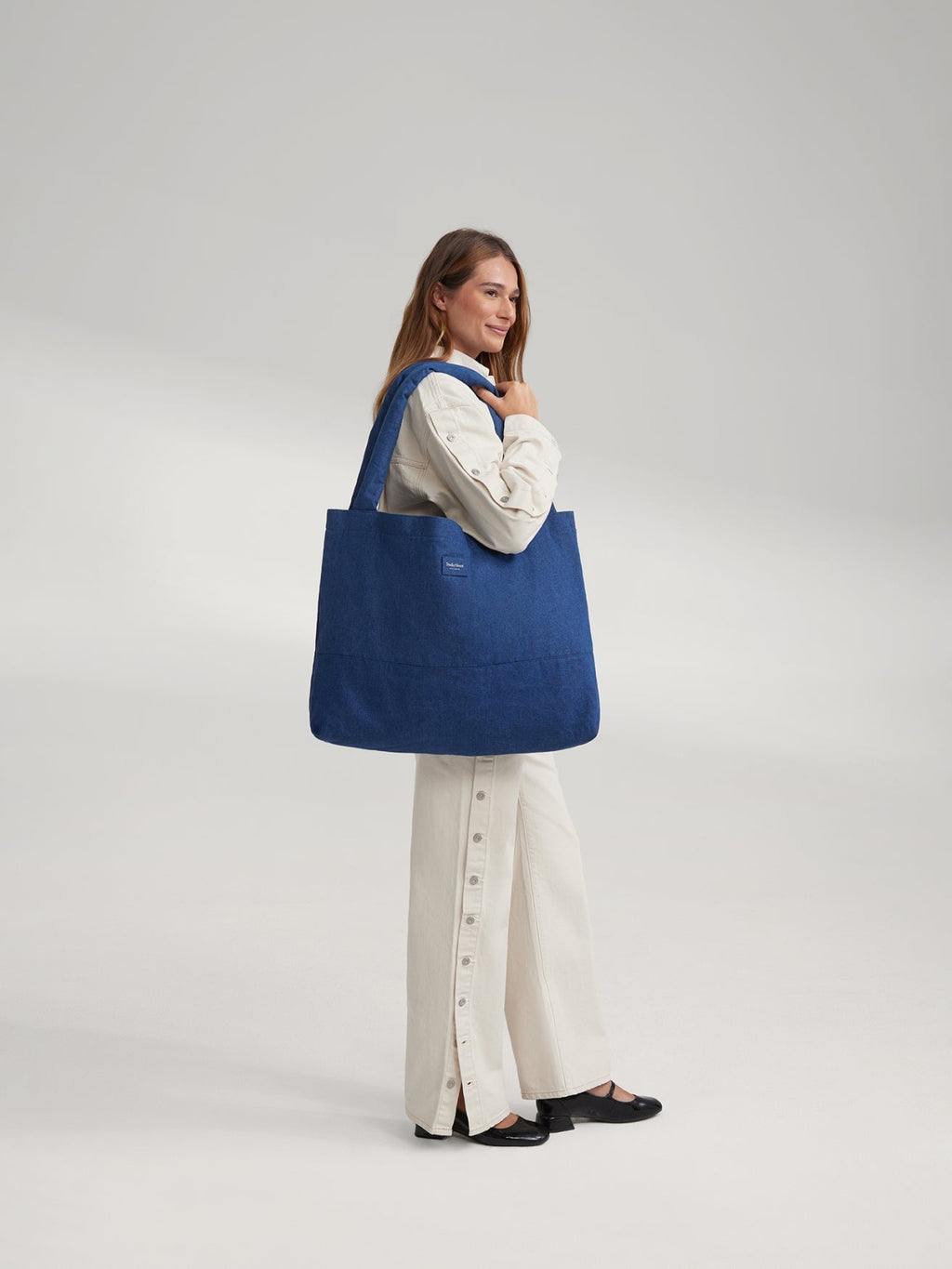Denim Mom-tas | Donkerblauw