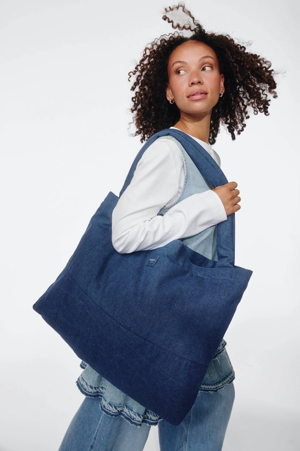 Denim Mom-tas | Donkerblauw