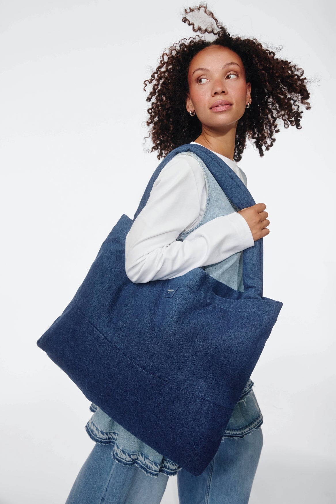 Denim Mom-tas | Donkerblauw