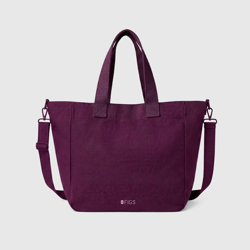 A Very Large Needle Detachable Strap Tote - Deep Purple