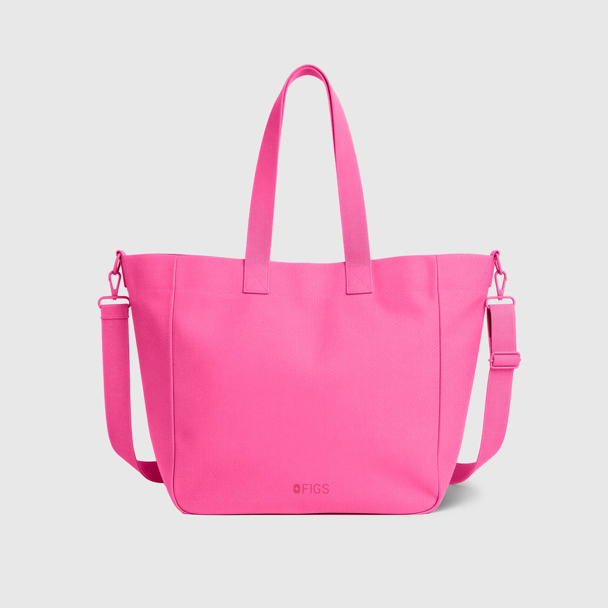 A Very Large Needle Detachable Strap Tote - F*ing Pink