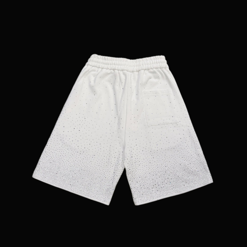 VYBES Rhinestone Cotton Shorts