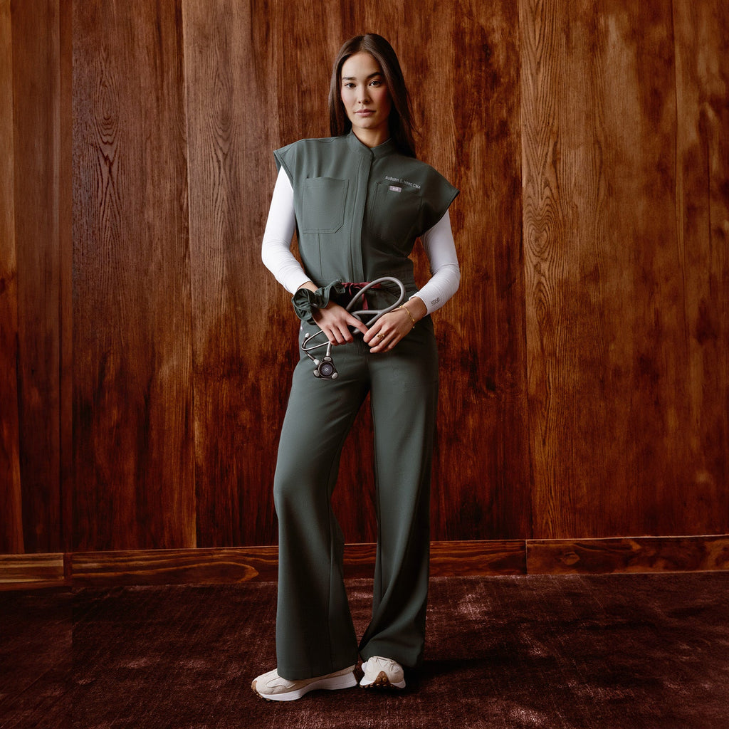 Rafaela Wide-Leg ScrubJumpsuit™ - Bonsai