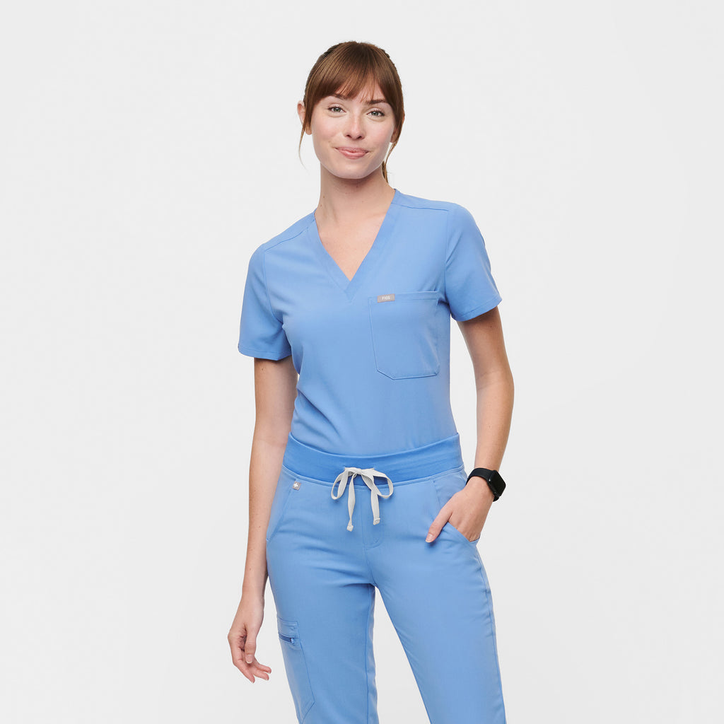 Catarina Scrub Top™ - Ceil Blue
