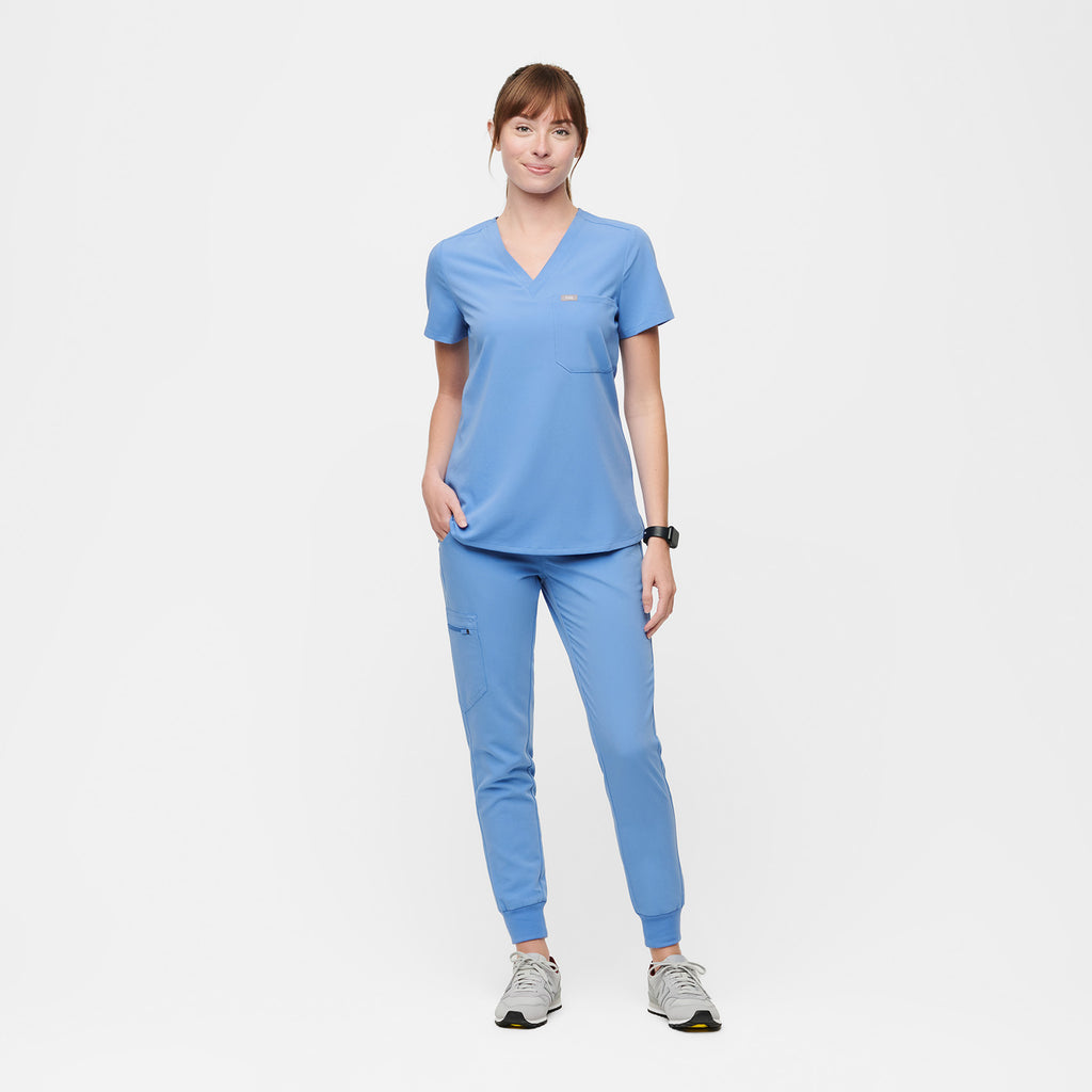 Catarina Scrub Top™ - Ceil Blue