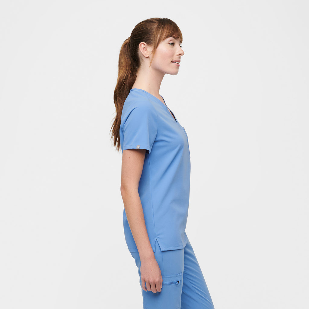 Catarina Scrub Top™ - Ceil Blue