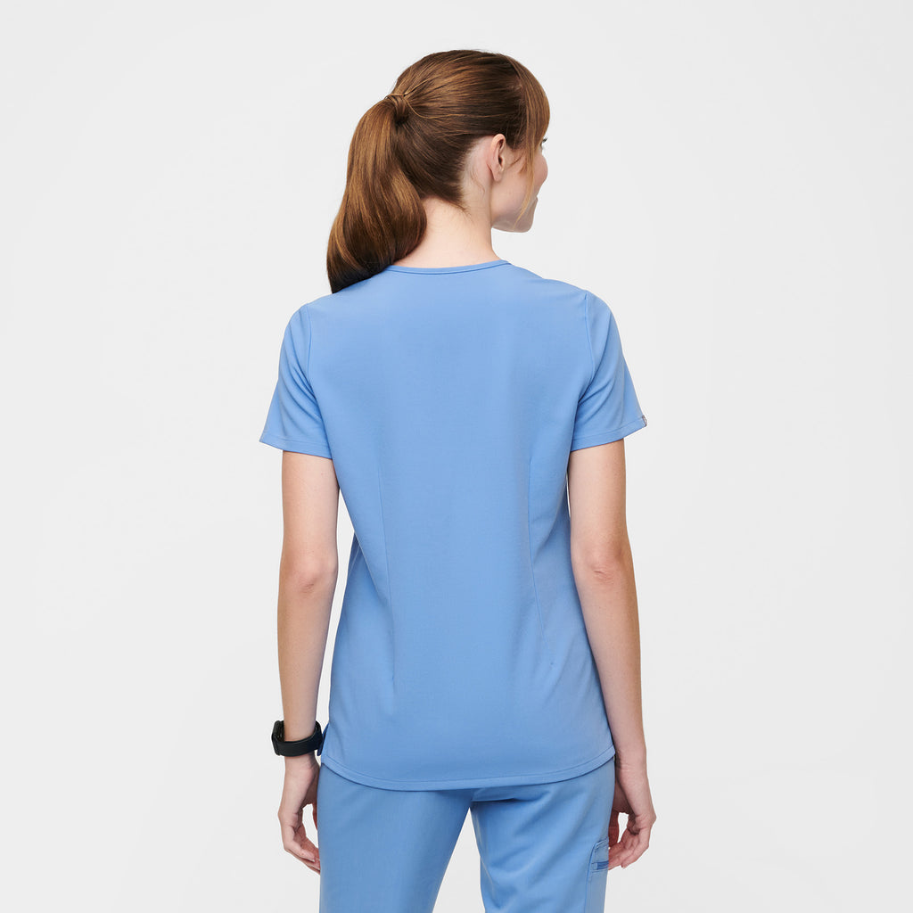 Catarina Scrub Top™ - Ceil Blue