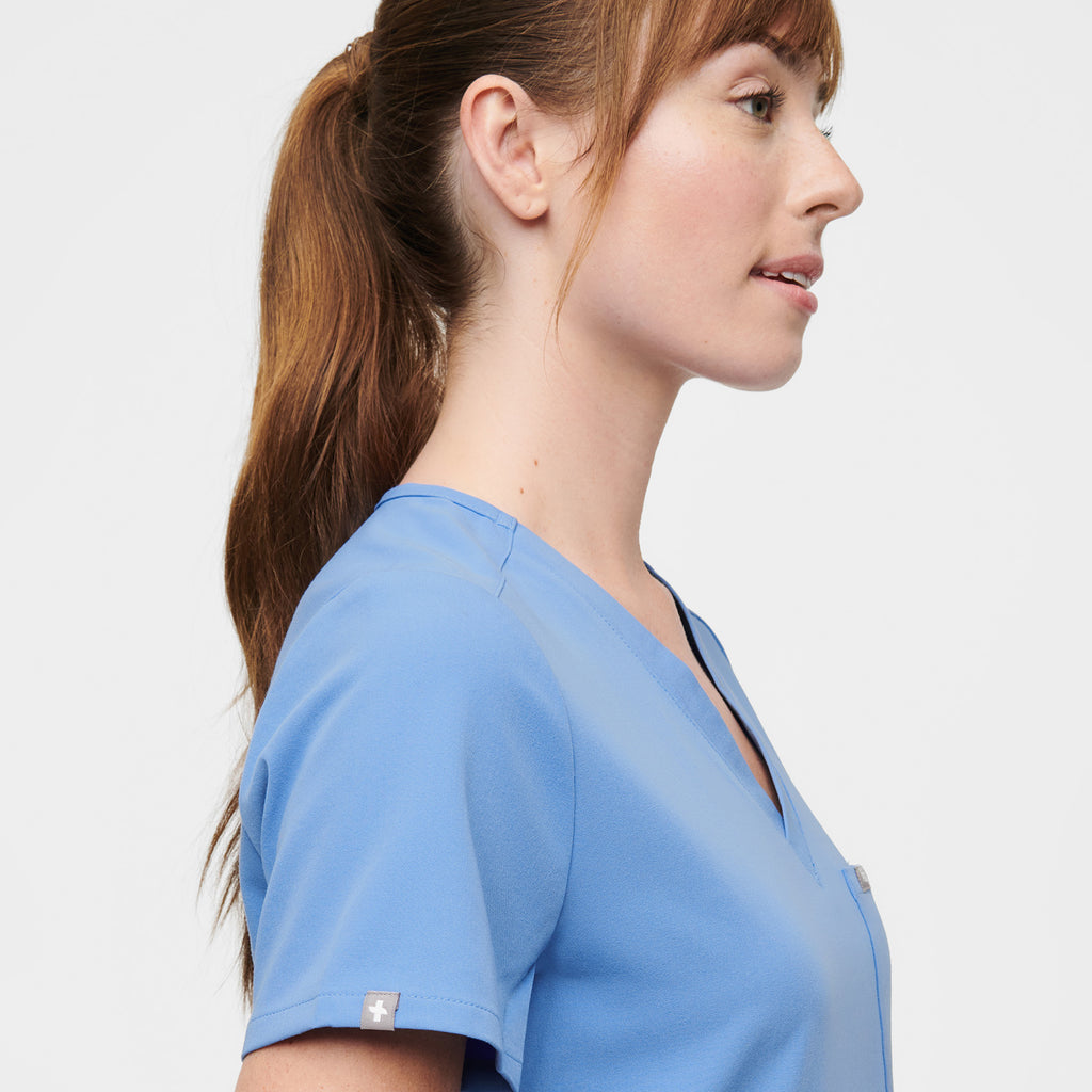 Catarina Scrub Top™ - Ceil Blue