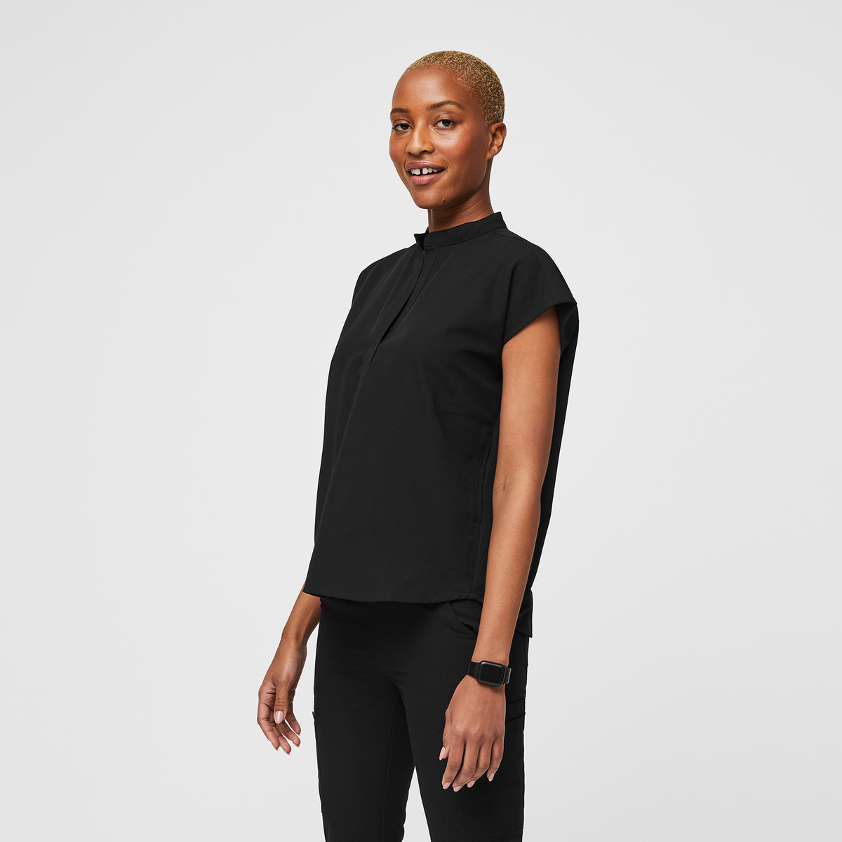 Rafaela Oversized Scrub Top™ - Black