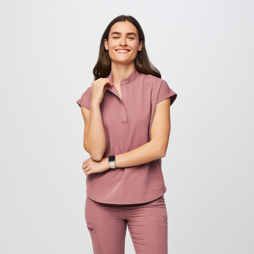Rafaela Oversized Scrub Top™ - Mauve
