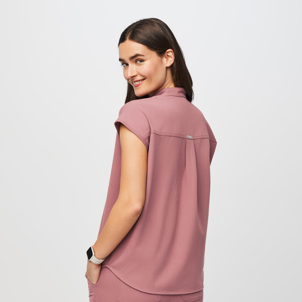 Rafaela Oversized Scrub Top™ - Mauve