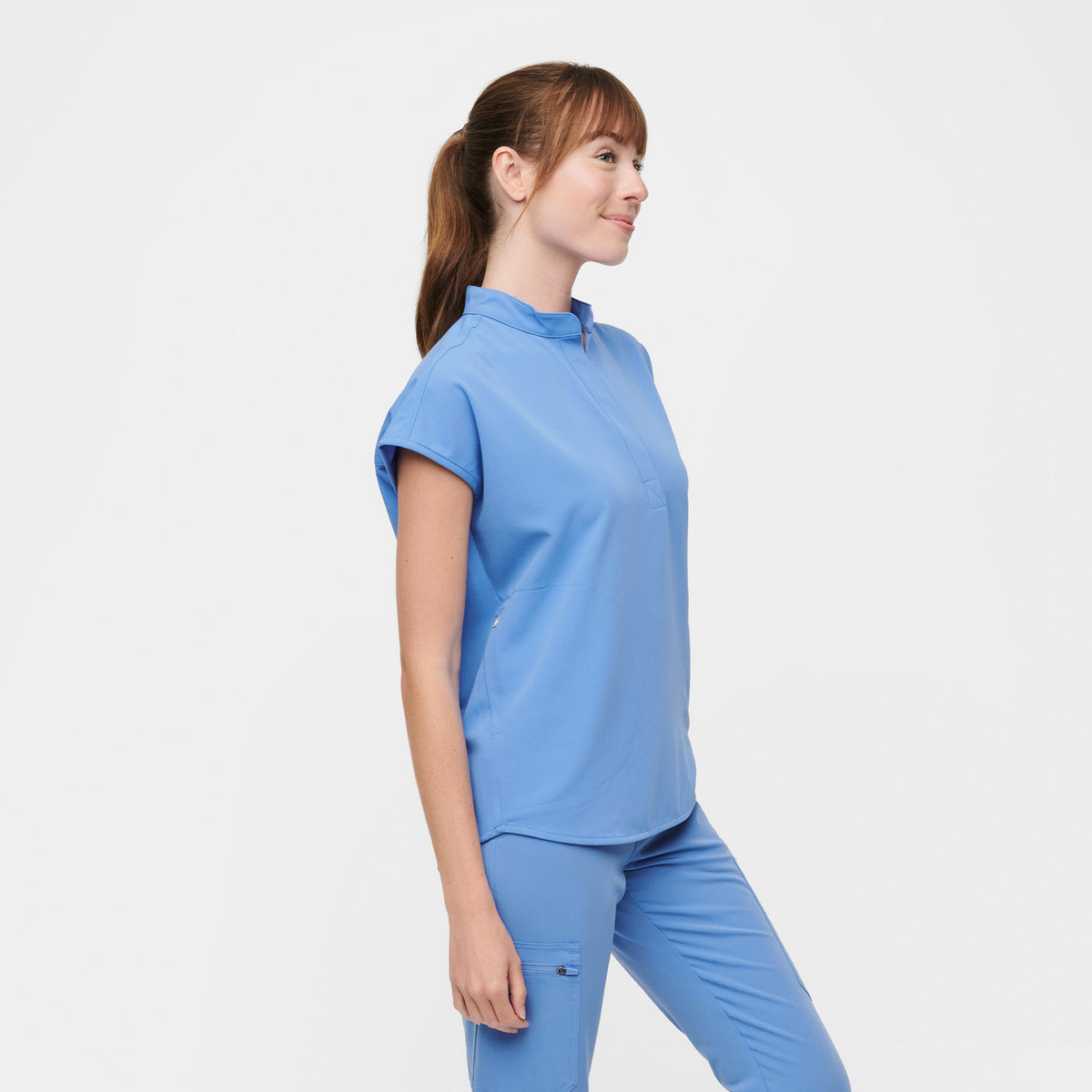 Rafaela Oversized Scrub Top™ - Ceil Blue