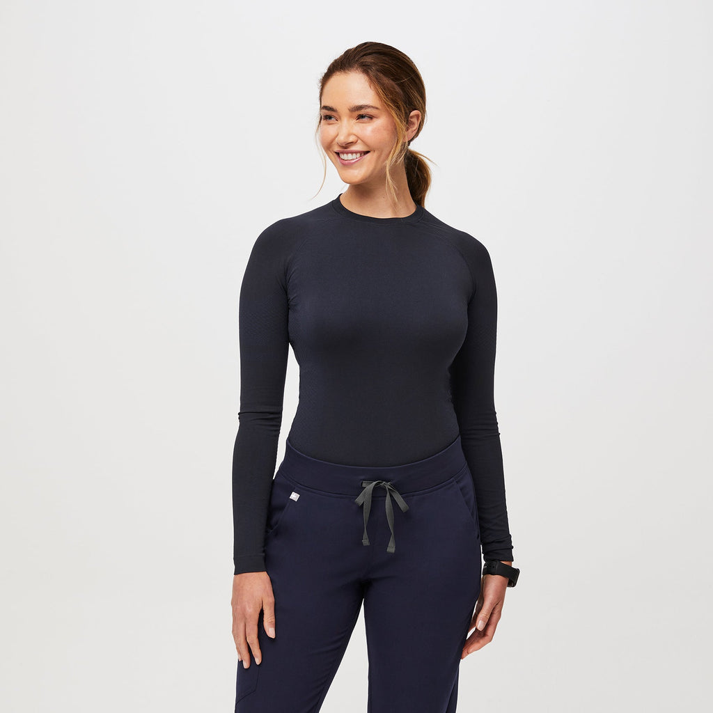 Salta Seamless Long-Sleeve Underscrub - Navy