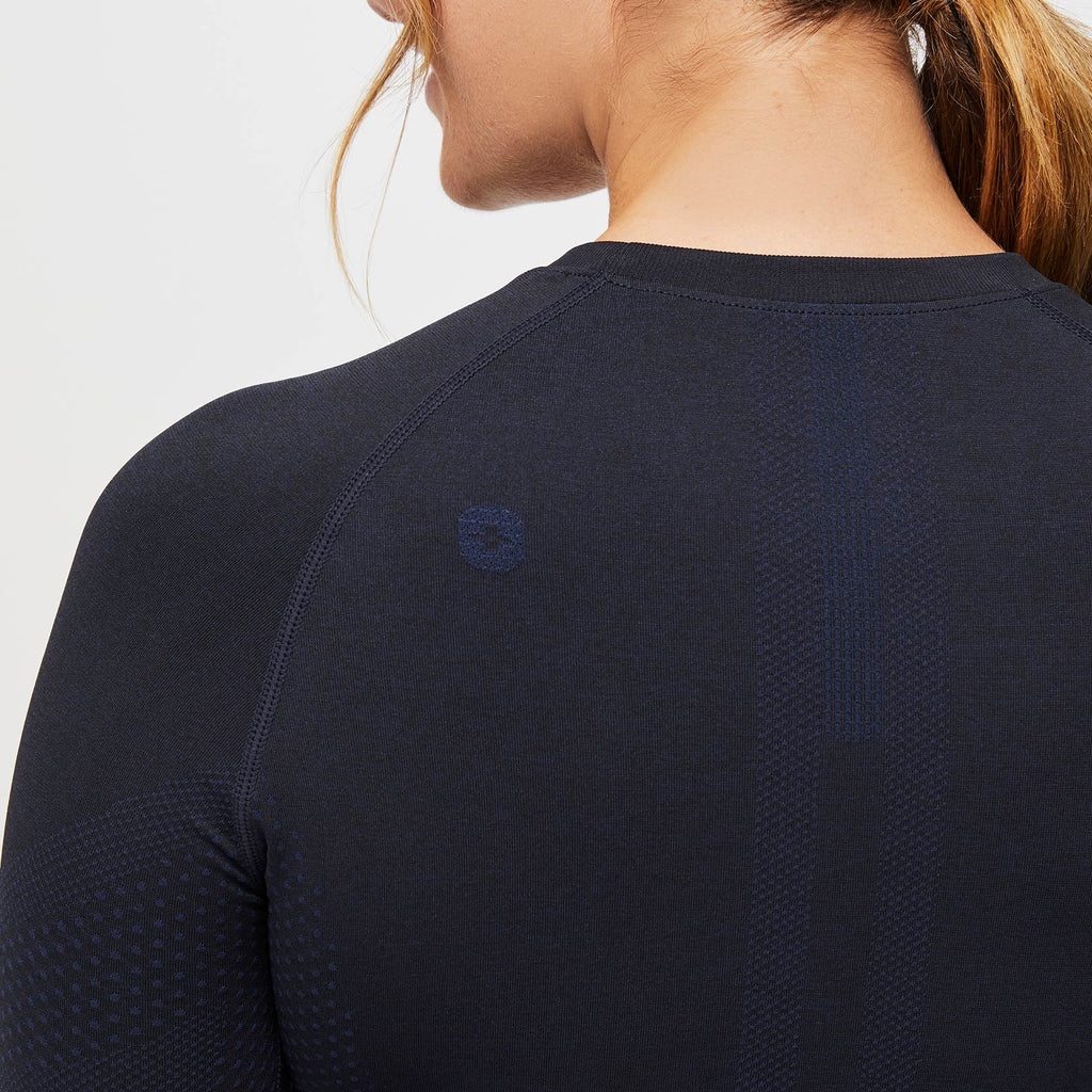 Salta Seamless Long-Sleeve Underscrub - Navy