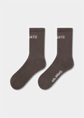 Arigato Logo Tube Socks - Coffee Brown - image 1