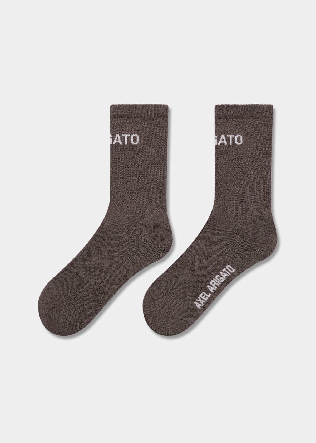 Arigato Logo Tube Socks - Coffee Brown - image 1