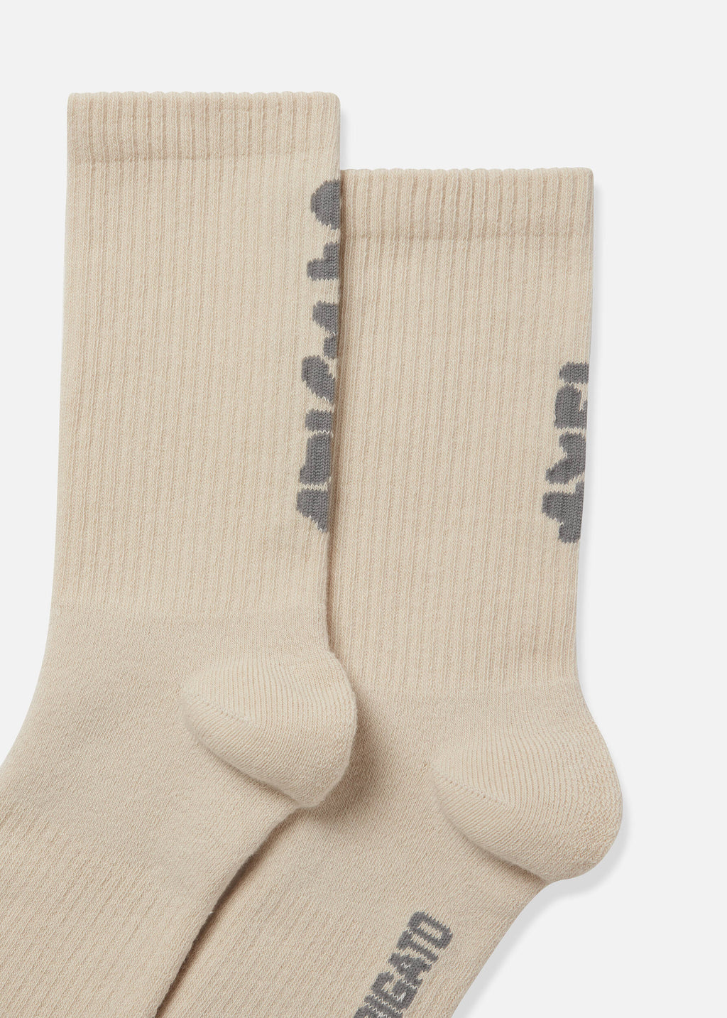 Floral Jacquard Socks - Pale Beige - image 2