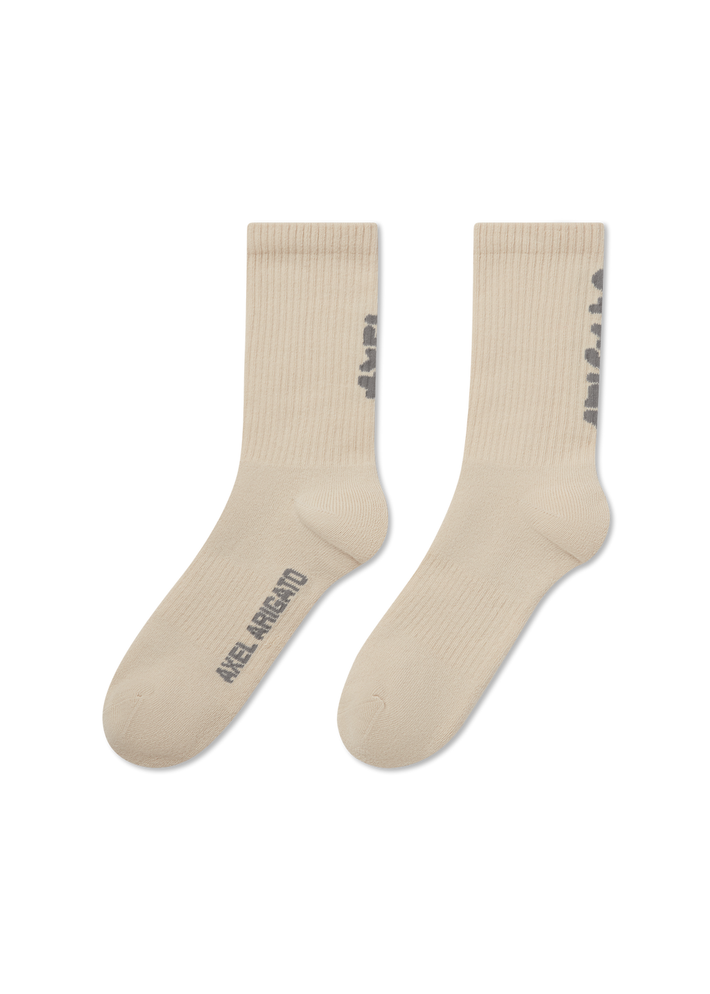 Floral Jacquard Socks - Pale Beige - image 1
