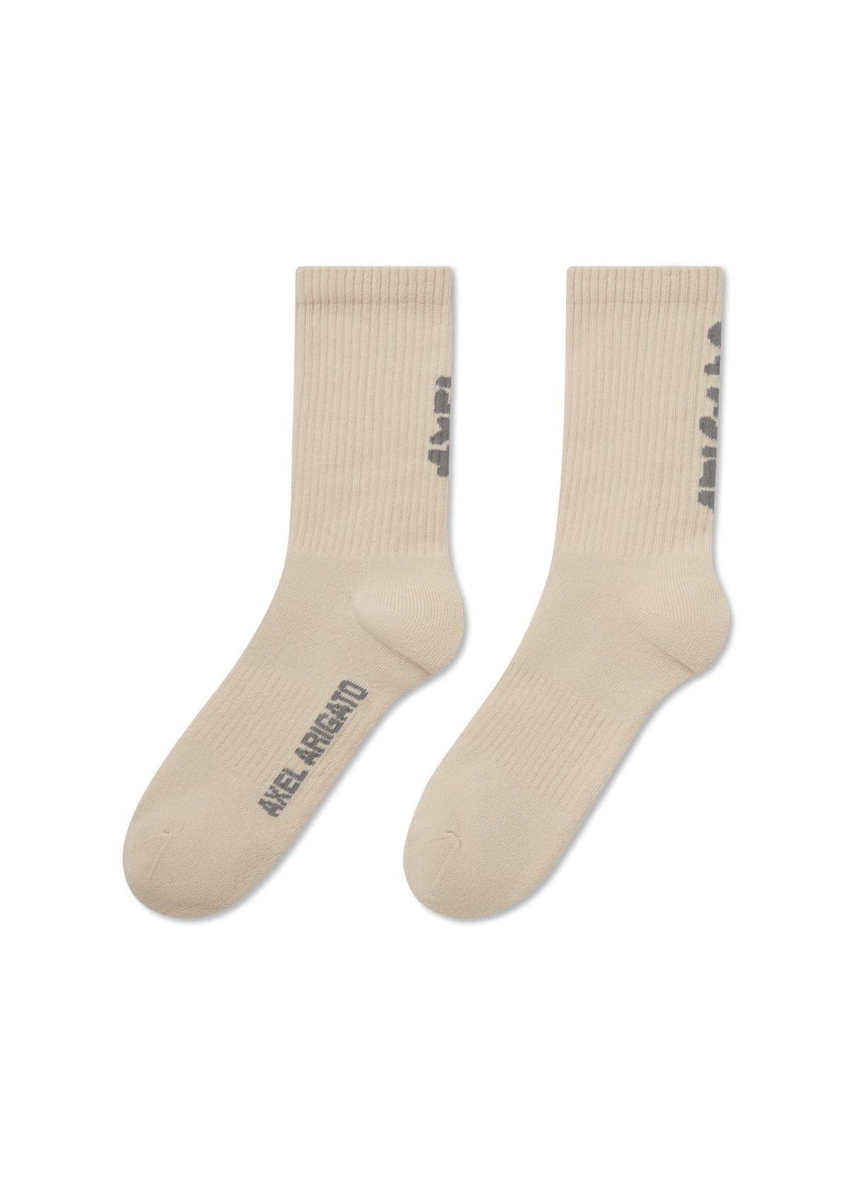 Floral Jacquard Socks - Pale Beige - image 1