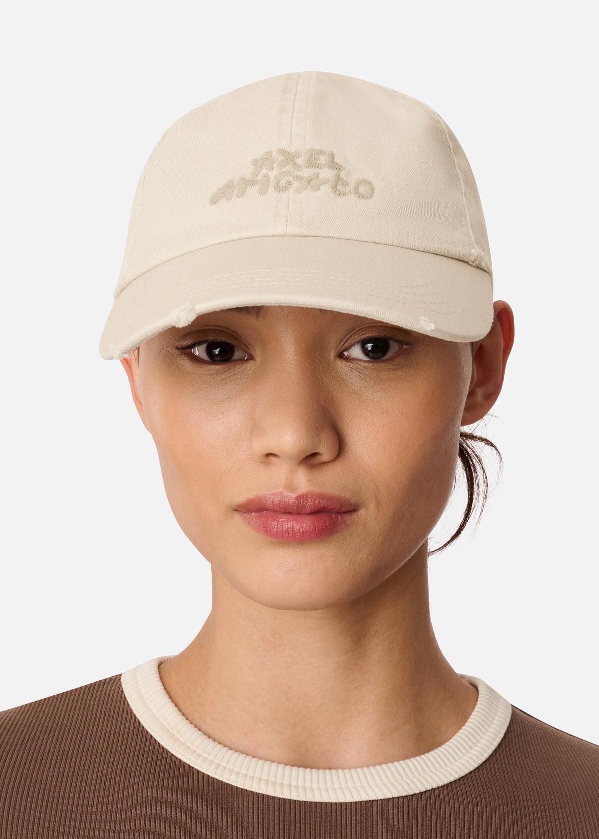 Floral Washed Cap - Beige - image 3