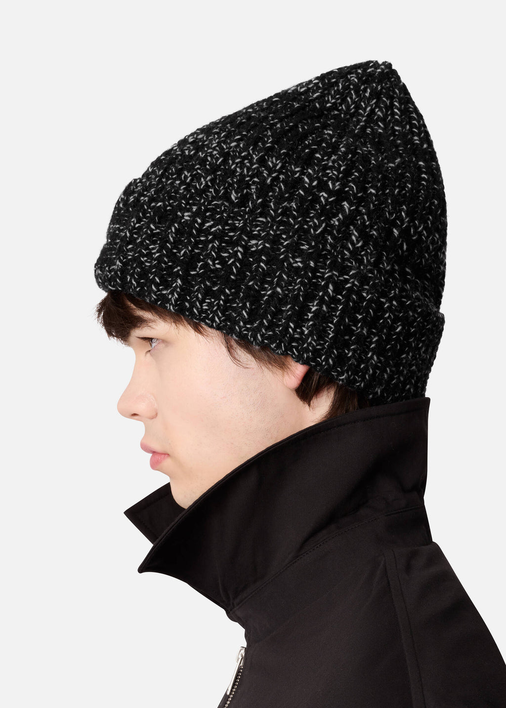 Flock Beanie - Black/White - image 2