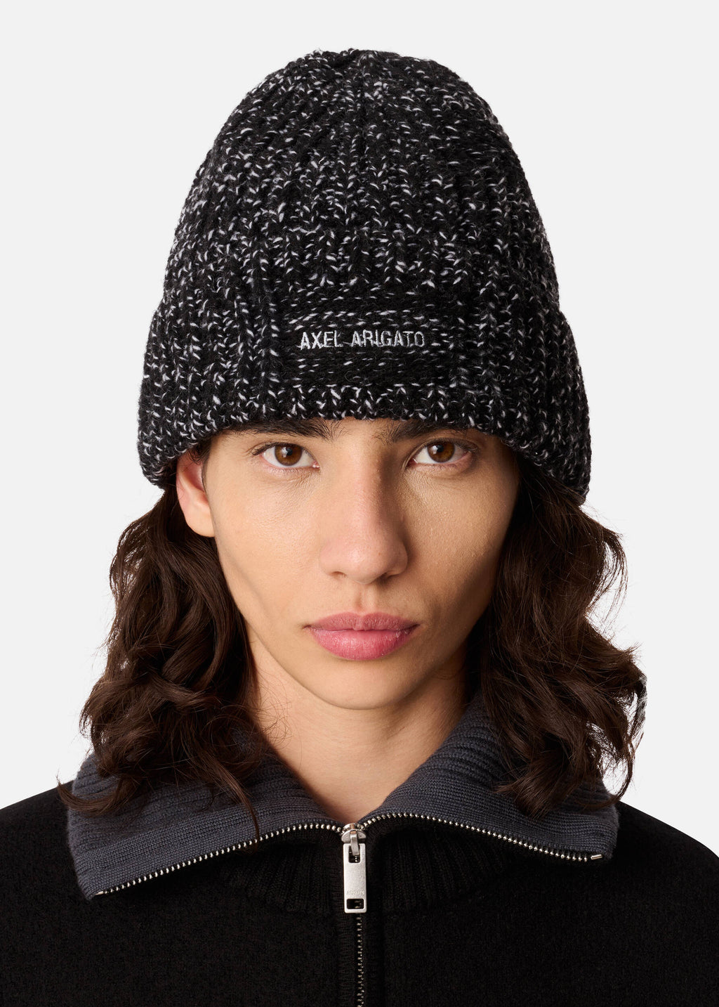 Flock Beanie - Black/White - image 3