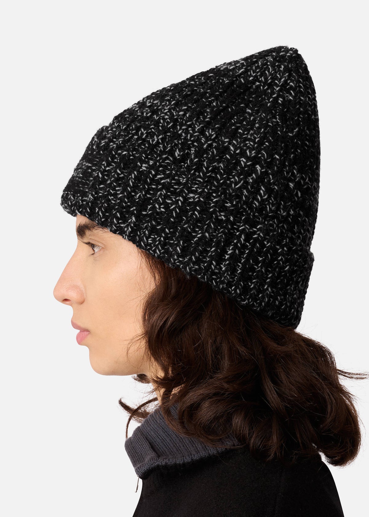 Flock Beanie - Black/White - image 4