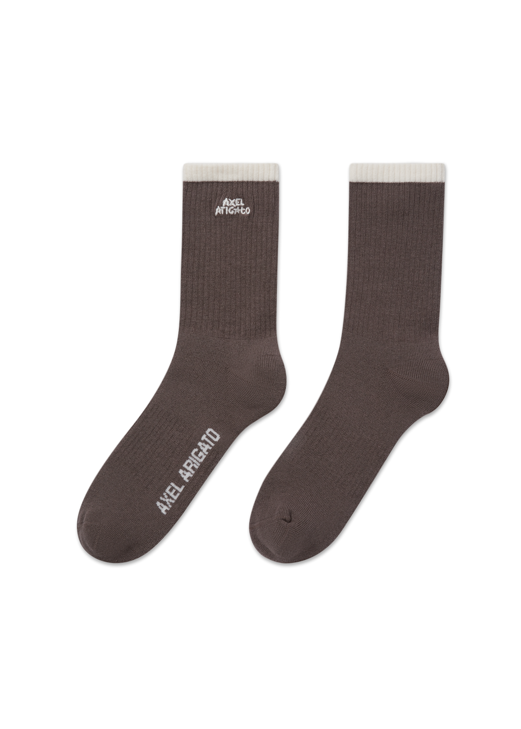 Stripe Logo Socks - Coffee Brown/Cream - image 1