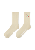 Bee Bird Tube Socks - Pale Beige - image 1