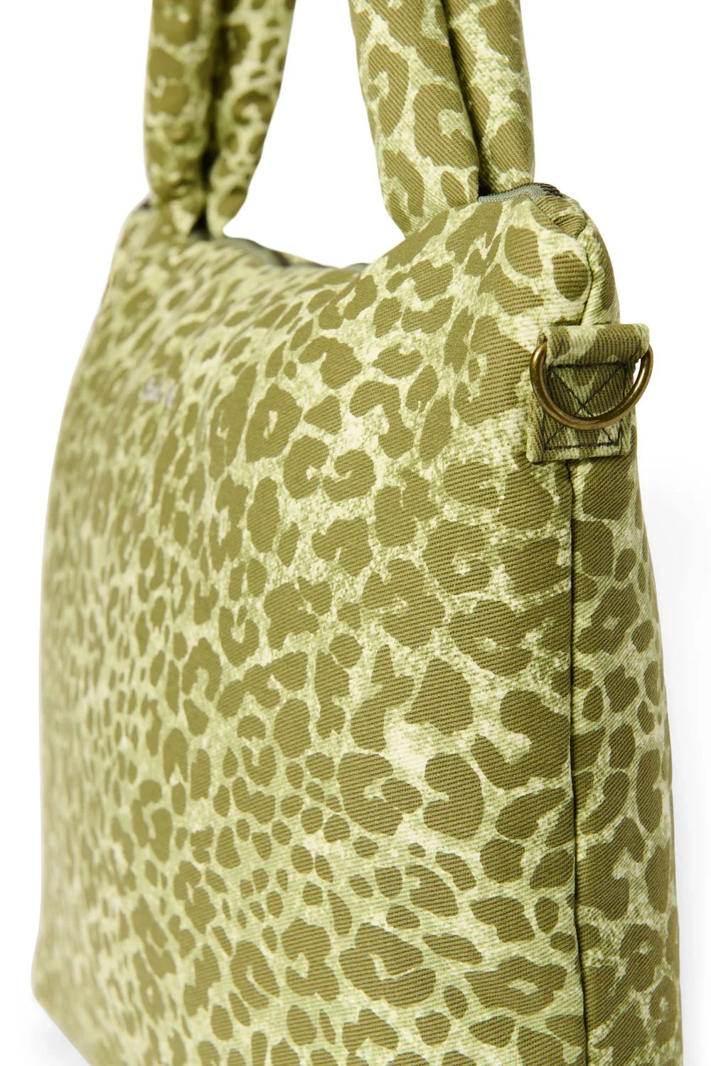 Grüne Leoparden-Baumwollwickeltasche