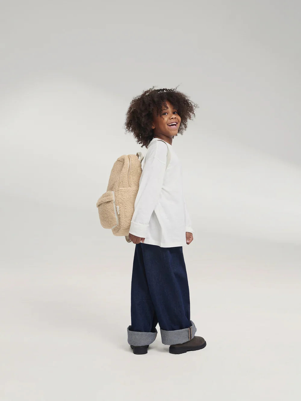 Brown Hearts Teddy Midi Backpack